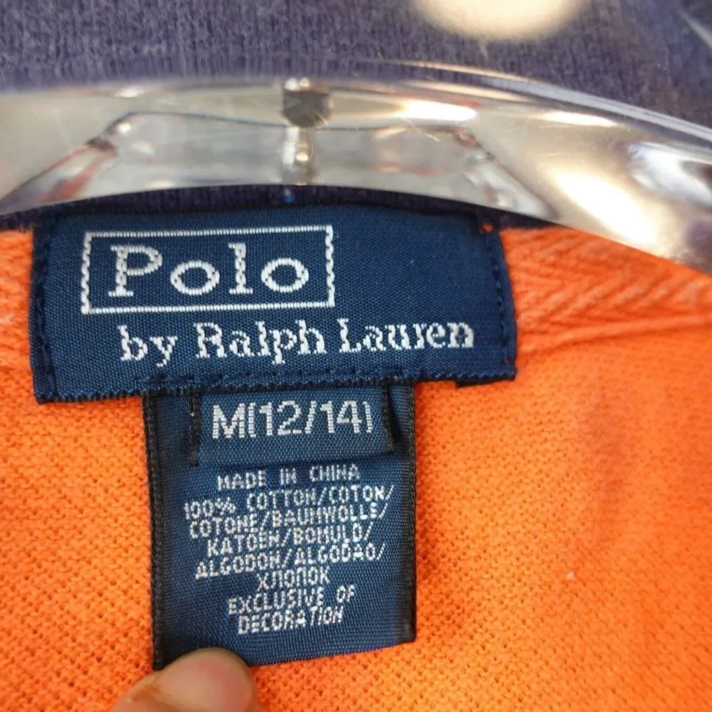 VTG Ralph Lauren Polo Shirt Men YOUTH M Big Pony Equestrian Rugby Bleecker 1967‎